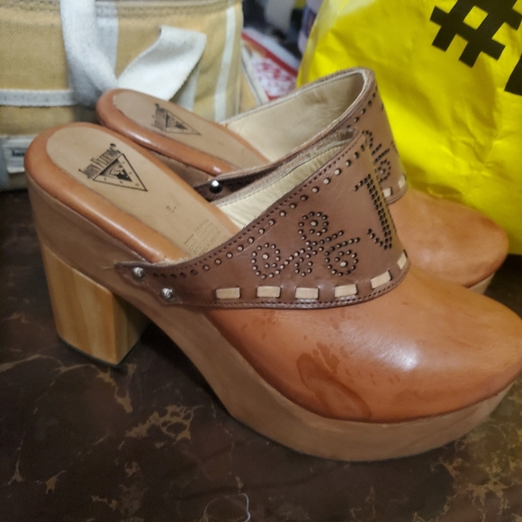 John fluevog orginal leather 1970s clogs - Picture 2 of 4